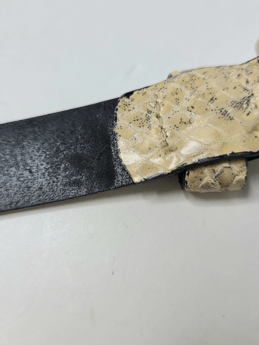 Ann Taylor Snakeskin Italian Genuine Leather Vintage Belt